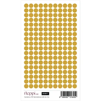 samolepka Fleppi Color coding kolekce | zlatá – kolečka