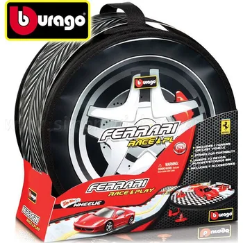 auto na autodráhu Bburago Ferrari přenosná dráha s autoservisem - expresní doprava