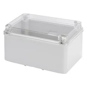 Elektroinstalační krabice GEWISS GW44139 Rozbočovací krabice s vysokokapacitní dolní částí a transparent. víkem, IP56, 300x220x170mm