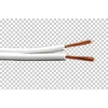 Kabel k reproduktorům, 2x0,75mm2, OFC měď, bílý, 25m