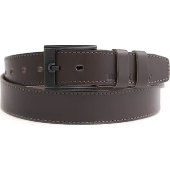 Opasek Pánský kožený opasek Black Hand 128-87 šedohnědý - taupe Velikost = obvod pasu (cm): 110 cm