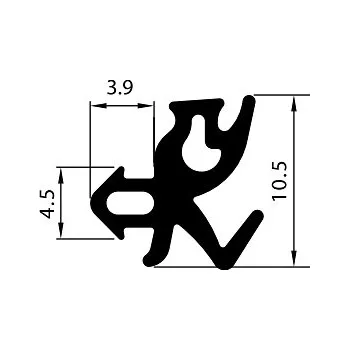 Těsnění plastových oken EPDM OS1182 pro okna ALUPLAST 1 m