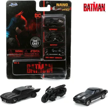 autíčko The Batman Sada 3 miniaturních kovových vozidel 4 cm