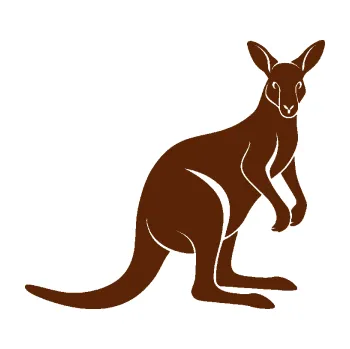 Samolepící dekorace SAMOLEPKA Klokan 005 pravá (15 - hnědá) NA AUTO, NÁLEPKA, FÓLIE, POLEP, TUNING, VLASTNÍ TEXT, TISK, AUTOSAMOLEPKY.cz, POLEPY, OBRÁZEK, LOGO, SAMOLEPKY