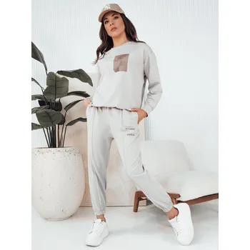 Dámská tepláková souprava DSTREET FUTURE SVĚTLE ŠEDÁ M