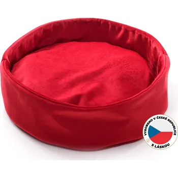 Ekomazlíček Pelíšek pro kočky RING červený Průměr: 45 cm