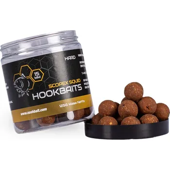Boilies Nash Tvrzené Boilie Hard Hookbaits Scopex Squid - 125 g 15 mm