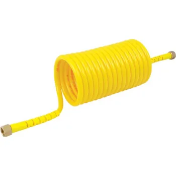 Zahradní hadice MEBRA PLASTIK Hadice spirálová PA12 PHLY 12/9 mm 7m modrá s koncovkami