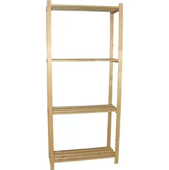 regál Dřevěný regál DR65P4PB 75 x 40 x 170 cm 4 police přírodní borovicové dřevo