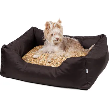 Pelíšek pro psa Iridog Pelech pro psa ZIPPY 2v1 no.2 tmavě hnědý se špunty v22 x d65 x š50 cm