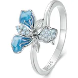 For Silver Prsten modrý opálový Květ - Stříbro 925