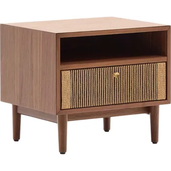 Noční stolek Ořechový noční stolek Kave Home Elan 51 x 41 cm