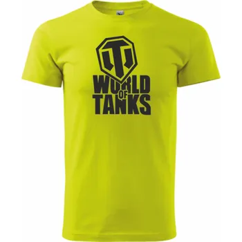 Pánská móda ON-DESIGN Tričko s WORLD OF TANKS doprodej Velikost: M, Barva: limetková