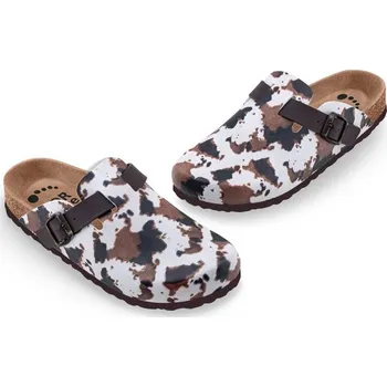 Pánské pantofle Obuv zdravotní FORcare 102067 bílá hnědý potisk 38