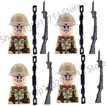 ostatní stavebnice Vojenská stavebnice raketové dělostřelectvo, figurky | styl lego - 046 japonská armáda