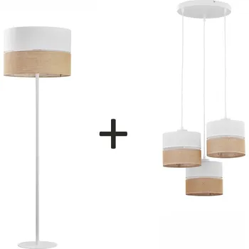 TK LIGHTING Sada osvětlení - LINOBIANCO, sestava č. 1, bílá/hnědá