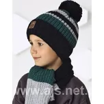 AJS Čepice a šála AJS-44-527 Barva: B-tm.siváM, Velikost: 52-56