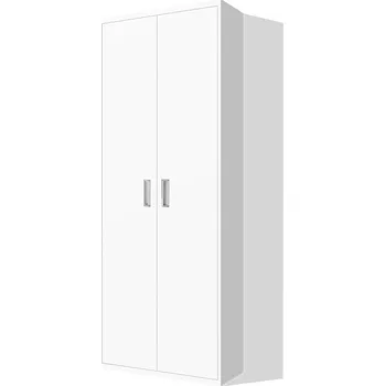 Šatní skříň Nabytekmorava Policová skříň SV 840 ke sklápěcí posteli barva lamina: bílá / bílé dveře