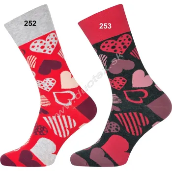 MORE Valentýnské ponožky More-079-252 Barva: 253-grafit, Velikost: 43-46(29-30)