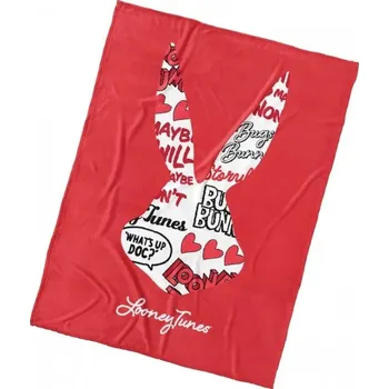 deka Looney Tunes Mikroplyšová deka Bugs Bunny Red Art 150x200 cm