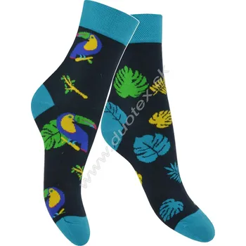 Dámské ponožky SKARPOL Veselé ponožky Skarpol-080-tukan Barva: čierna, Velikost: 35-38(22-24)