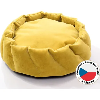 Ekomazlíček Pelíšek pro kočky SUNFLOWER hořčicový Průměr: 30 cm