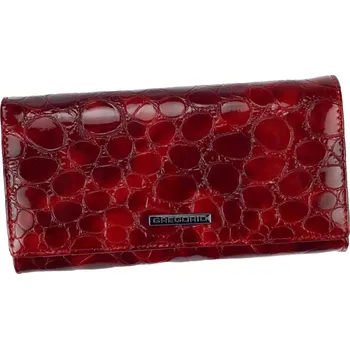 Kožená červená dámská peněženka v dárkové krabičce