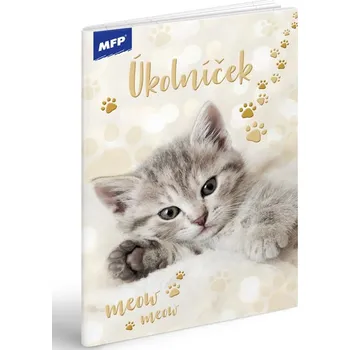 Sešit, úkolníček Kotě a tlapky A6 (kočka, s kočkou)