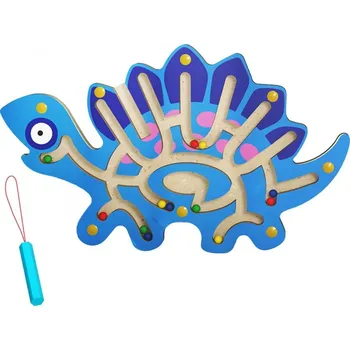 Dřevěná hračka Drevené magnetické bludisko dinosaurus