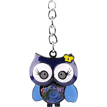 Kovový přívěsek na batoh / klíče sova, strom života