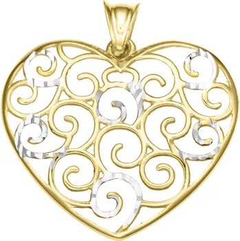 Přívěsek Bealio BEALIO Stříbrný přívěsek SRDCE ornament 03-11503-2375