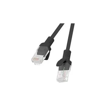 Patch panel LANBERG Patch kabel CAT.5E UTP 0.5M černý Fluke Passed