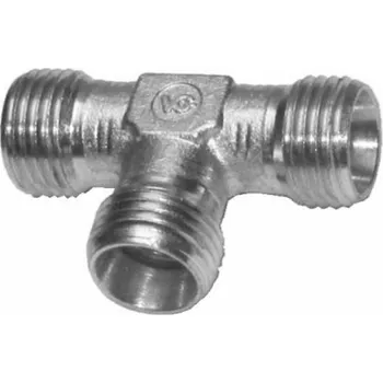 Instalatérský materiál VITILLO T-spojka T90 DIN2553-24° 3x M45x2 - 35 mm, 160 bar (L), ocel pozink