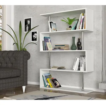 Knihovna Regál BALSO 90 cm, matná bílá