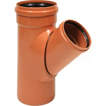Kanalizační potrubí Odbočka kanalizační Wavin PVC-U Solidwall SW KGEA 45°, SDR34, DN 315 x 110, oranžová