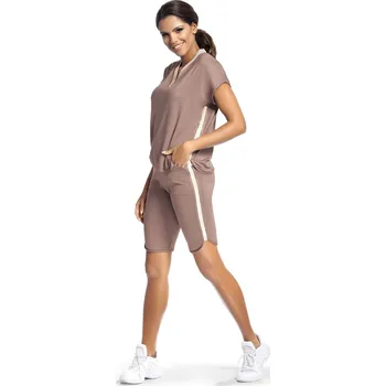 Dámské pyžamo Dámské pyžamo Hamana Argo SET 3/4 Cappucino Barva: Hnědá, Velikost: L