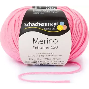 Příze Schachenmayr Merino extrafine 120 Růžová 136 (Příze Merino extrafine 120 Růžová 136)