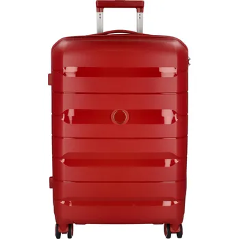 Cestovní plastový kufr Hesol velikost M, tmavě červený