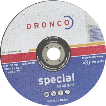 Řezný kotouč Brusivo nezařazené Kotouč rozbrušovací 180x3x22,2 ocel DRONCO - OS-BR10068