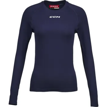 Dámské tričko Dámské kompresní tričko CCM LS Training Tee Navy Senior XL