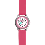 CLOCKODILE Náramkové růžové dívčí dětské hodinky se srdíčky a tmavě růžovým silikonovým řemínkem CWG5172 (CLOCKODILE Náramkové růžové dívčí dětské hodinky se srdíčky a tmavě růžovým silikonovým řemínkem CWG5172)