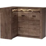 Rohová komoda SWED S15, roh vlevo, jasan tmavý + vyzvednutí ZDARMA