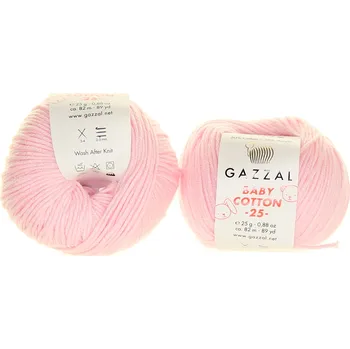 Příze Gazzal Baby Cotton 25 3411 světle růžová