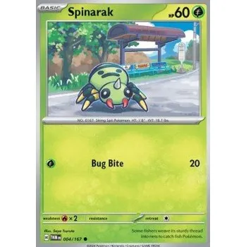 Sběratelská karetní hra Pokémon TWM 004/167 Spinarak - Twilight Masquerade Stav: Near Mint, Verze: NORMAL