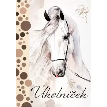 Sešit, úkolníček Bílý kůň A6 (Notýsek s koněm, koník)