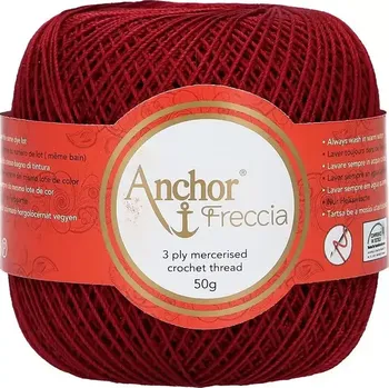 Příze Anchor Freccia 12 - 44 Bordeaux (Háčkovací příze Anchor Freccia 12 - 44 Bordeaux)
