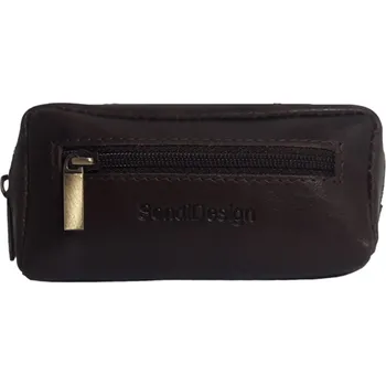 SENDI DESIGN Kožená klíčenka SendiDesign hnědá T-814A black