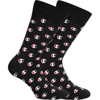 Dámské ponožky Ponožky CHAMPION CREW SOCKS ALLOVER C FASHION 2kusy černé Barva: Černá, Velikost: 39-42