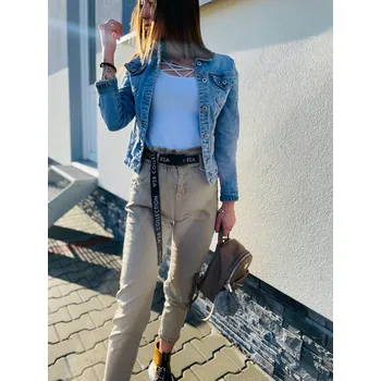 Dámské kalhoty Dámské kalhoty s ozdobným pasem, VELIKOST XL