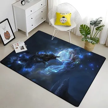 Koberec Koberec 3D vlk do obýváku a ložnice - 16,40 x 60 cm 16 x 24 palců